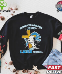 Official Snoopy Sundays Are For Jesus And Detroit Lions Football Shirt