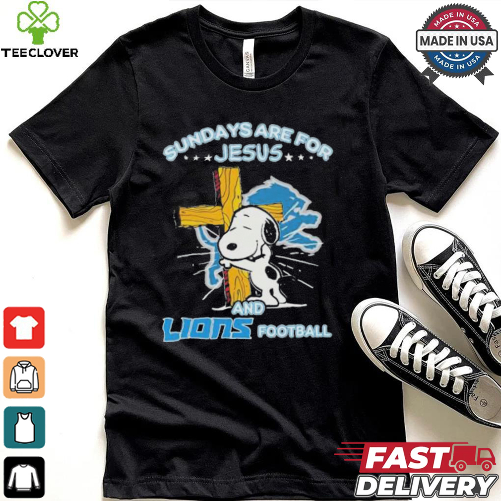 Official Snoopy Sundays Are For Jesus And Detroit Lions Football Shirt Official Snoopy Sundays Are For Jesus And Detroit Lions Football Shirt
