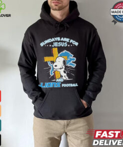 Official Snoopy Sundays Are For Jesus And Detroit Lions Football Shirt
