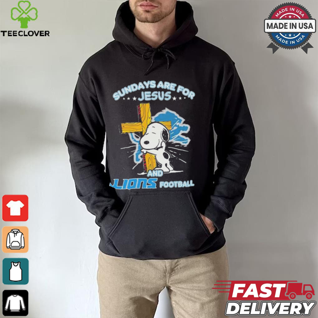 Official Snoopy Sundays Are For Jesus And Detroit Lions Football Shirt Official Snoopy Sundays Are For Jesus And Detroit Lions Football Shirt