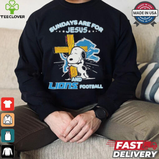 Official Snoopy Sundays Are For Jesus And Detroit Lions Football Shirt