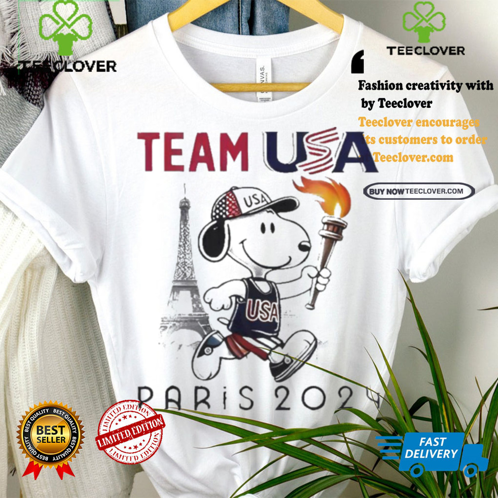 Official Snoopy Team USA Olympic Paris 2024 T Shirt Official Snoopy Team USA Olympic Paris 2024 T Shirt