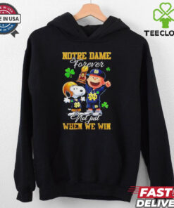 Official Snoopy X Notre Dame Fighting Irish Forever Not Just When We Win Shirt