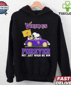 Official Snoopy and Woodstock Driver Minnesota Vikings Forever Not Just When We Win shirt