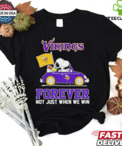 Official Snoopy and Woodstock Driver Minnesota Vikings Forever Not Just When We Win shirt