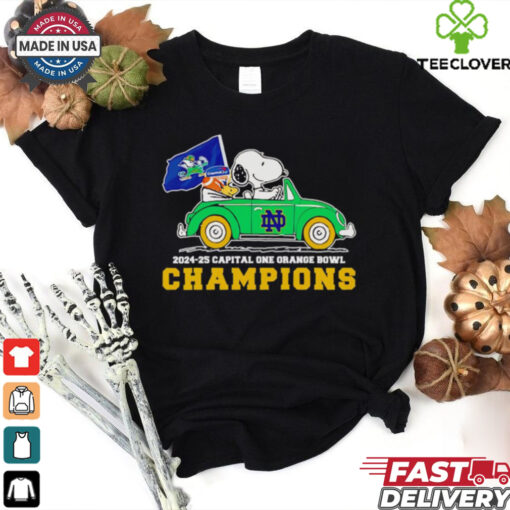 Official Snoopy driving car 2024 25 Capital One Orange Bowl Champions shirt