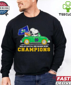 Official Snoopy driving car 2024 25 Capital One Orange Bowl Champions shirt