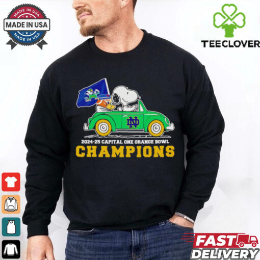 Official Snoopy driving car 2024 25 Capital One Orange Bowl Champions shirt