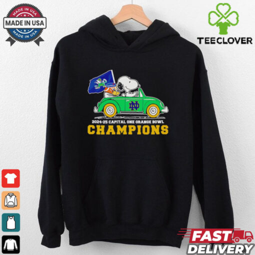 Official Snoopy driving car 2024 25 Capital One Orange Bowl Champions shirt