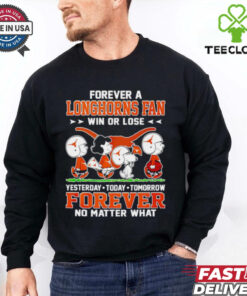 Official Snoopy forever a Texas Longhorns fan win or lose forever no matter what abbey road shirt