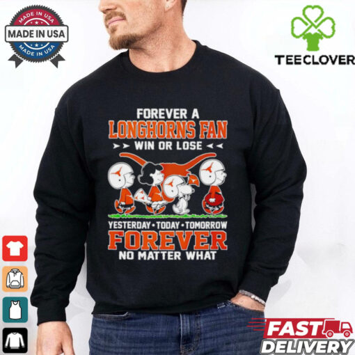 Official Snoopy forever a Texas Longhorns fan win or lose forever no matter what abbey road shirt