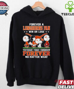 Official Snoopy forever a Texas Longhorns fan win or lose forever no matter what abbey road shirt