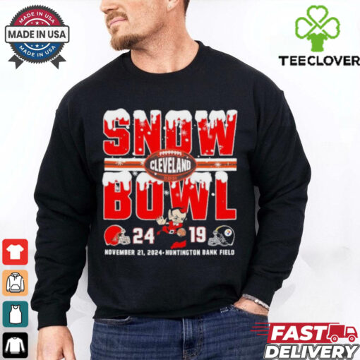 Official Snow Bowl 2024 Cleveland Browns 24 19 Pittsburgh Steelers Shirt