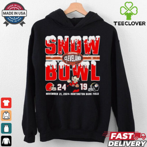 Official Snow Bowl 2024 Cleveland Browns 24 19 Pittsburgh Steelers Shirt