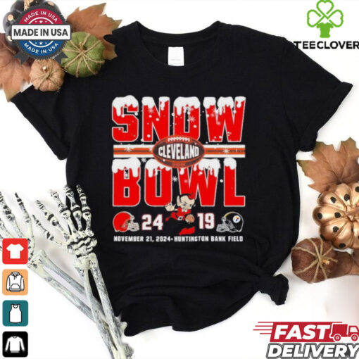 Official Snow Bowl 2024 Cleveland Browns 24 19 Pittsburgh Steelers Shirt