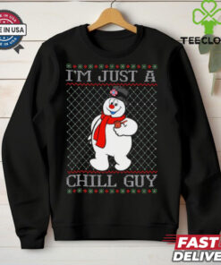 Official Snowman Just A Chill Guy Ugly Sweater Christmas 2024 t shirt