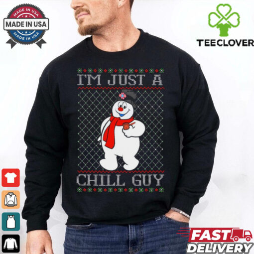 Official Snowman Just A Chill Guy Ugly Sweater Christmas 2024 t shirt