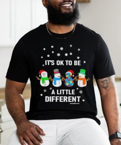 Official Snowman it’s ok to be a little different Christmas hoodie, sweater, longsleeve, shirt v-neck, t-shirt