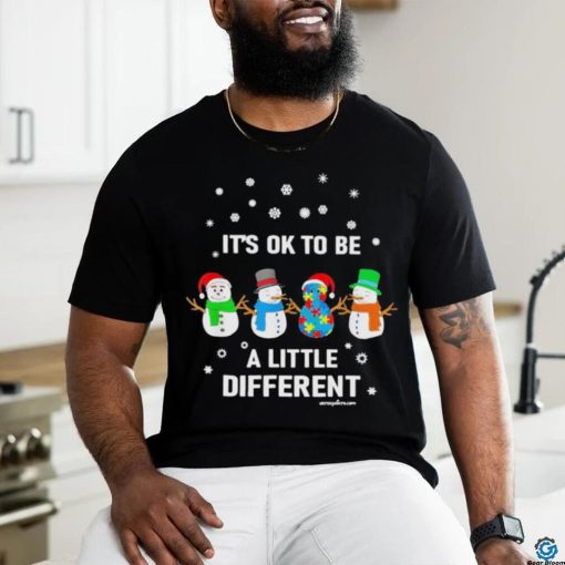 Official Snowman it’s ok to be a little different Christmas hoodie, sweater, longsleeve, shirt v-neck, t-shirt