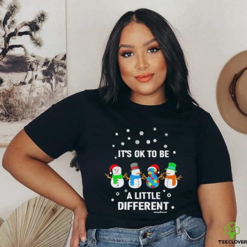 Official Snowman it’s ok to be a little different Christmas hoodie, sweater, longsleeve, shirt v-neck, t-shirt