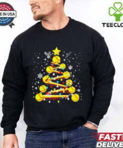 Official Softball Christmas Tree Softball Light Xmas Football Merry Christmas Sweatshirt