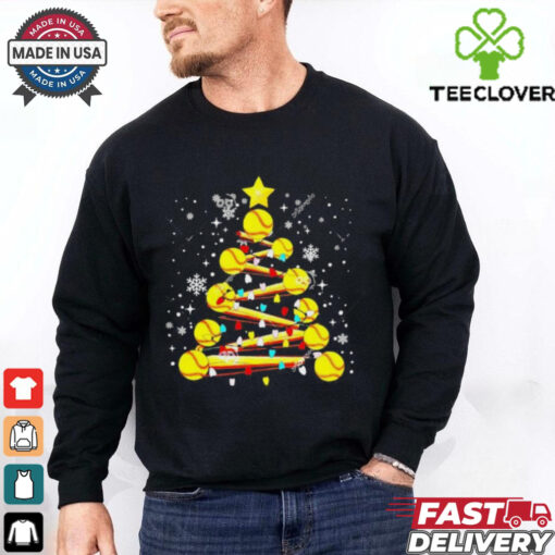 Official Softball Christmas Tree Softball Light Xmas Football Merry Christmas Sweatshirt