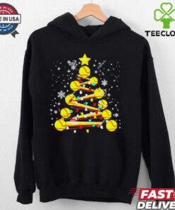 Official Softball Christmas Tree Softball Light Xmas Football Merry Christmas Sweatshirt