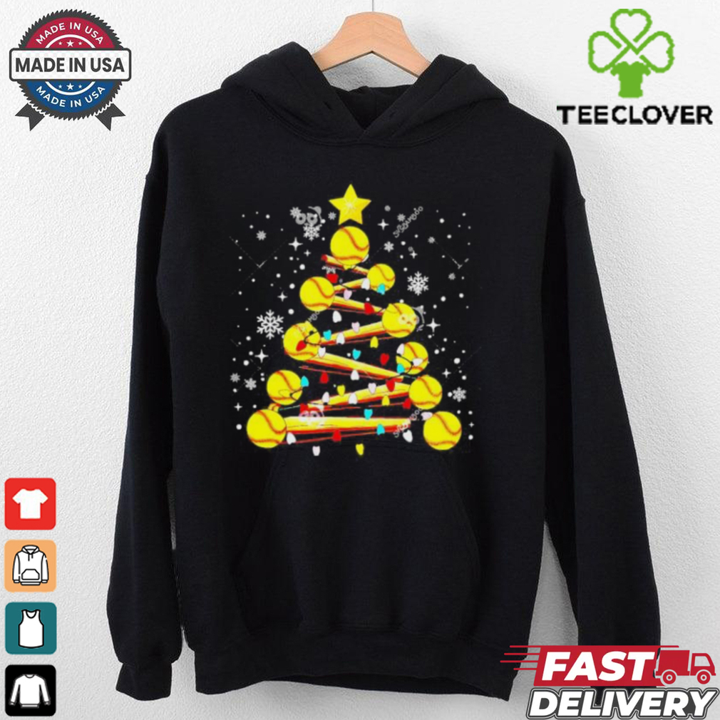 Official Softball Christmas Tree Softball Light Xmas Football Merry Christmas Sweatshirt Official Softball Christmas Tree Softball Light Xmas Football Merry Christmas Sweatshirt
