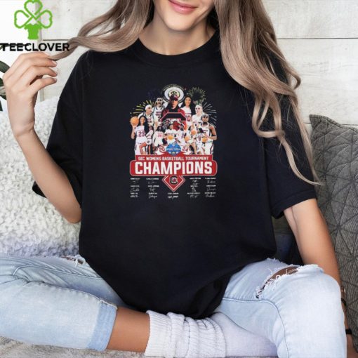 Official South Carolina Gamecocks 2024 SEC Women’s Basketball Tournament Champions Signatures Shirt