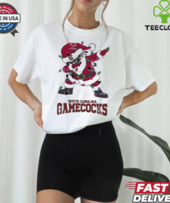Official South Carolina Gamecocks Dabbing Santa Claus Ugly Christmas Light shirt