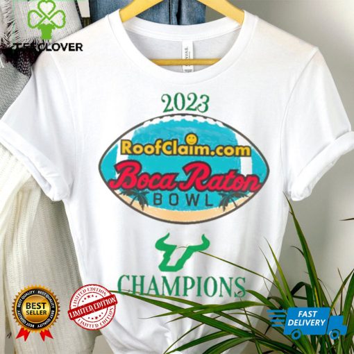 Official South Florida Bulls 2023 Roofclaim Boca Raton Bowl Champions Shirt