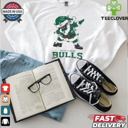 Official South Florida Bulls Dabbing Santa Claus Ugly Christmas Light shirt