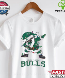 Official South Florida Bulls Dabbing Santa Claus Ugly Christmas Light shirt