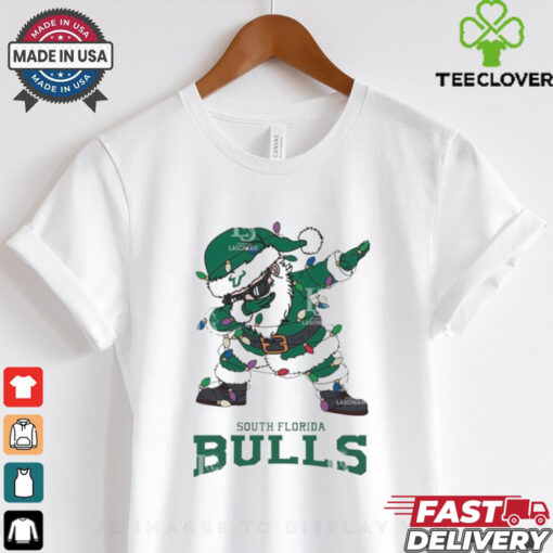Official South Florida Bulls Dabbing Santa Claus Ugly Christmas Light shirt