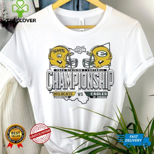 Official Springfiedld Wildcats vs St Edward Eagles 2023 Division I Football Championship T Shirt