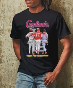 Official St Louis Cardinals Gibson Herzog And O. Smith Thank You For The Memories Signatures Shirt