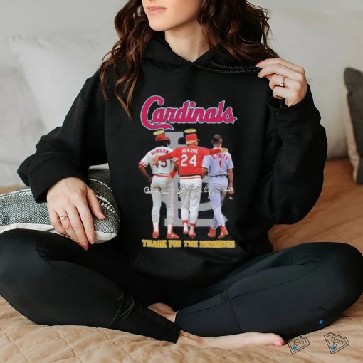 Official St Louis Cardinals Gibson Herzog And O. Smith Thank You For The Memories Signatures Shirt