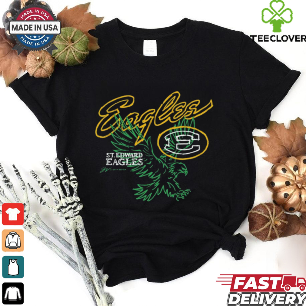 Official St. Edward Eagles Basketball Outline t shirt Official St. Edward Eagles Basketball Outline t shirt