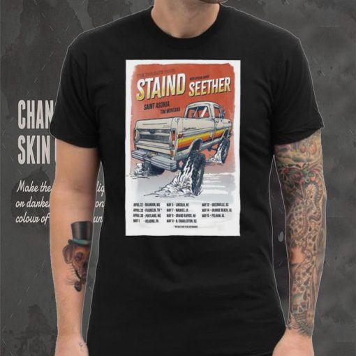 Official Staind Announces The Tailgate Tour 2024 Poster Shirt