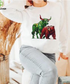 Official Stained Glass Bear And Bull T shirt