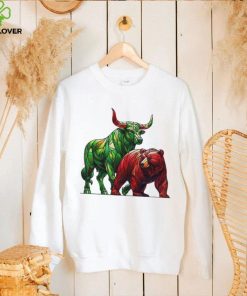 Official Stained Glass Bear And Bull T shirt