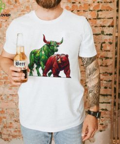 Official Stained Glass Bear And Bull T shirt