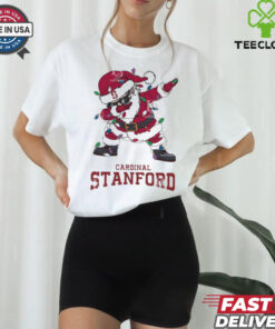 Official Stanford Cardinal Dabbing Santa Claus Ugly Christmas Light shirt