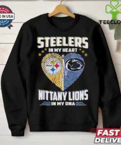 Official Steelers In My Heart Nittany Lions In My DNA Shirt