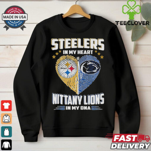 Official Steelers In My Heart Nittany Lions In My DNA Shirt