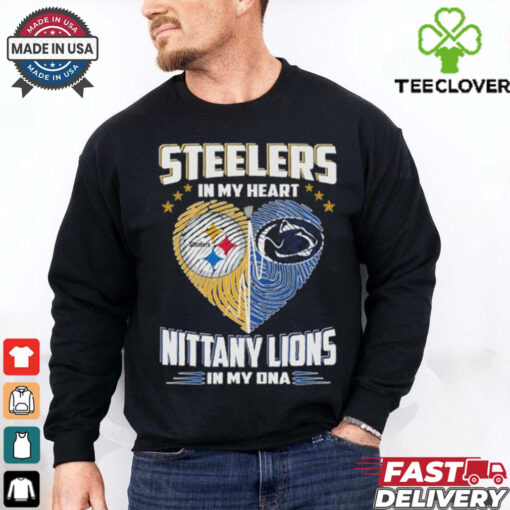 Official Steelers In My Heart Nittany Lions In My DNA Shirt