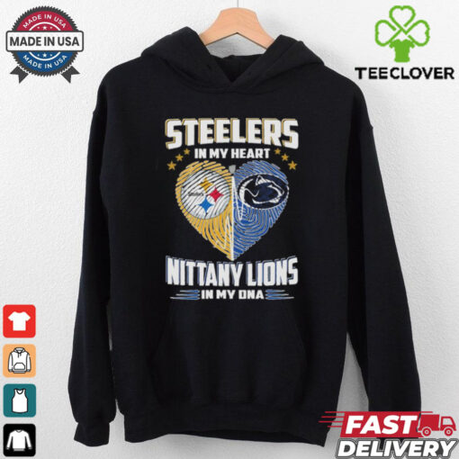 Official Steelers In My Heart Nittany Lions In My DNA Shirt