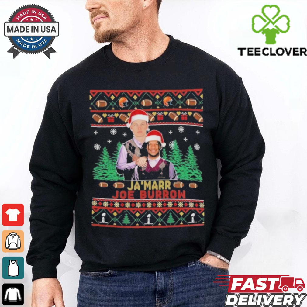 Official Step Brother Ja Marr Vs Joe Burrow Ugly Christmas 2024 T Shirt Official Step Brother Ja Marr Vs Joe Burrow Ugly Christmas 2024 T Shirt