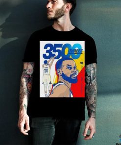 Official Stephen Curry Golden State Warriors NBA History To Reach 3500 Threes T Shirt