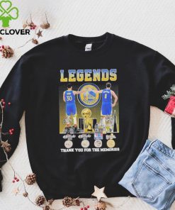 Official Stephen Curry and Klay Thompson Legends Golden State Warriors Thank You For The Memories Signatures Shirt
